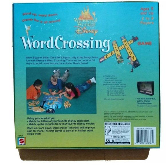Disney Other Disney Crossword Wordcrossing Borad Game Mattel Poshmark